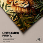 African Lion Wildlife Animal Wall Art King Safari Nature Gift Living Room Home Decor