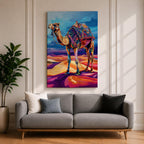 Camel Middle Eastern Wall Art Caravan Desert Travel Nature Gift Living Room Home Decor
