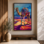 Camel Middle Eastern Wall Art Caravan Desert Travel Nature Gift Living Room Home Decor