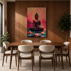 Shakyamuni Buddha Buddhist Wall Art Lotus Throne Religious Symbol Gift Meditation Room Home Decor