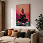 Shakyamuni Buddha Buddhist Wall Art Lotus Throne Religious Symbol Gift Meditation Room Home Decor