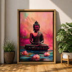 Shakyamuni Buddha Buddhist Wall Art Lotus Throne Religious Symbol Gift Meditation Room Home Decor