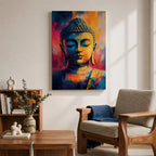 Buddha Buddhist Wall Art Gautama Shakyamuni Abstract Zen Gift Yoga Studio Room Home Decor