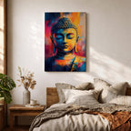 Buddha Buddhist Wall Art Gautama Shakyamuni Abstract Zen Gift Yoga Studio Room Home Decor