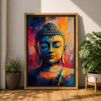 Buddha Buddhist Wall Art Gautama Shakyamuni Abstract Zen Gift Yoga Studio Room Home Decor