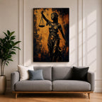 Lady Justice Wall Art Legal Symbol Scales Abstract Modern Gift Law Office Home Decor