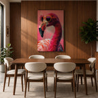 Flamingo Tropical Bird Wall Art Pink Flamingo Animal Symbol Gift Living Room Home Decor