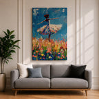 Ballerina Ballet Wall Art Dance Figure Floral Abstract Gift Living Room Bedroom Home Decor