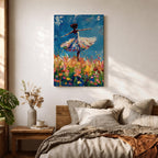 Ballerina Ballet Wall Art Dance Figure Floral Abstract Gift Living Room Bedroom Home Decor