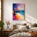 Coastal Cliffs Seascape Wall Art Ocean Coast View Abstract Gift Living Room Home Decor