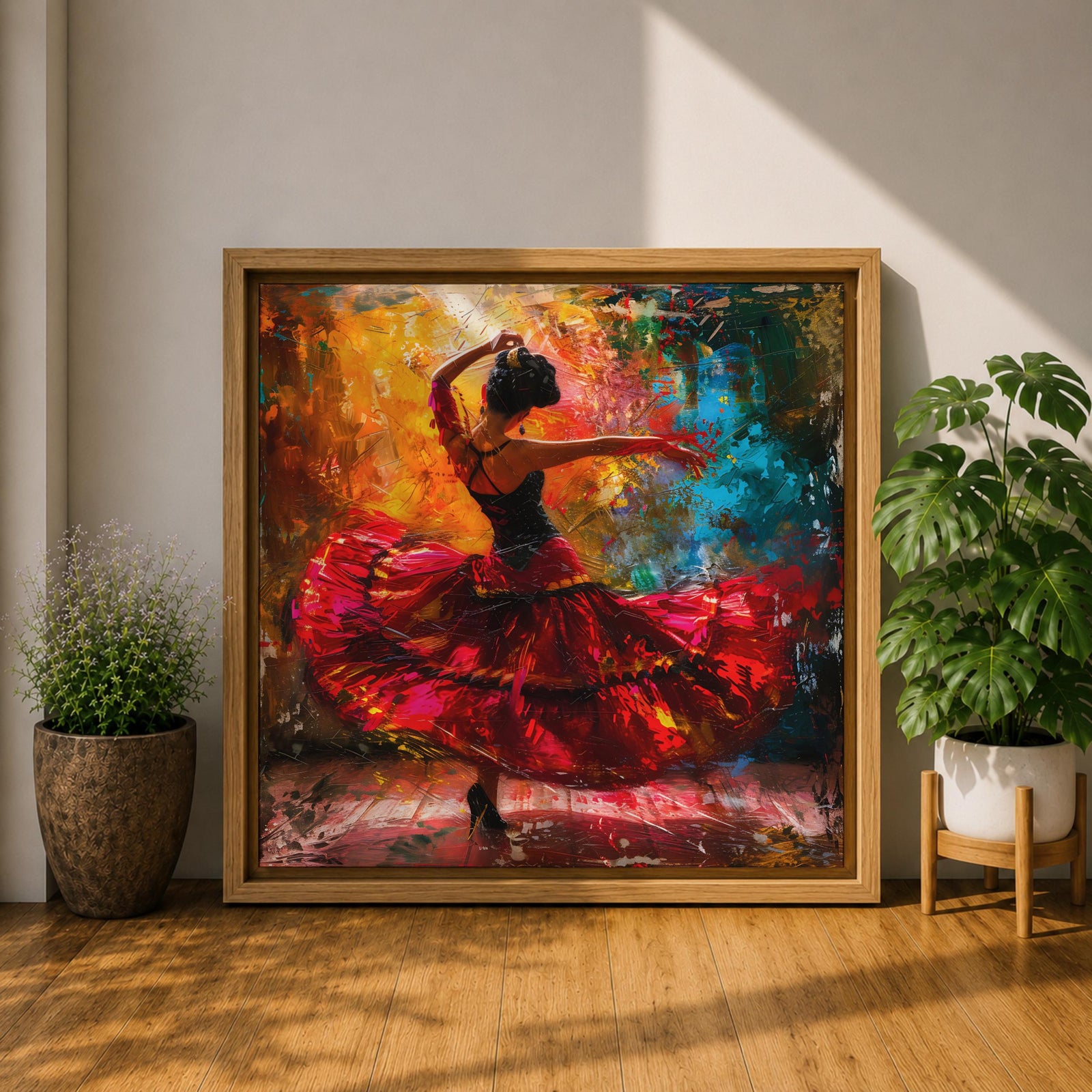 Flamenco Spanish Wall Art Latin Dance Abstract Modern Gift Living Room Home Decor
