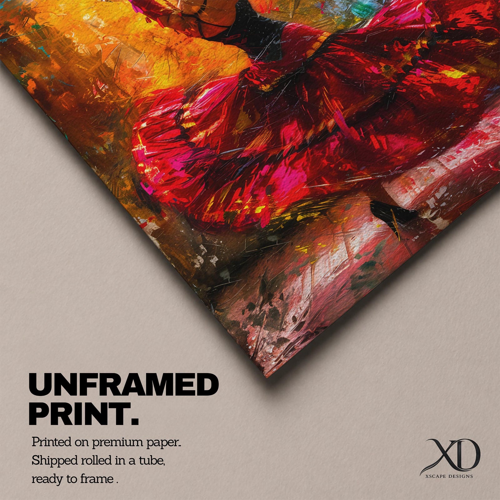 Flamenco Spanish Wall Art Latin Dance Abstract Modern Gift Living Room Home Decor