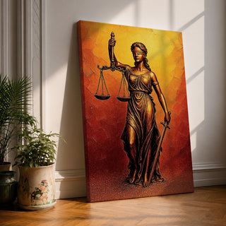 Lady Justice Legal Symbol Wall Art Justitia Vintage Gift Law Office Courtroom Home Decor