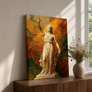 Lady Justice Legal Symbol Wall Art Justitia Vintage Gift Law Office Courtroom Home Decor