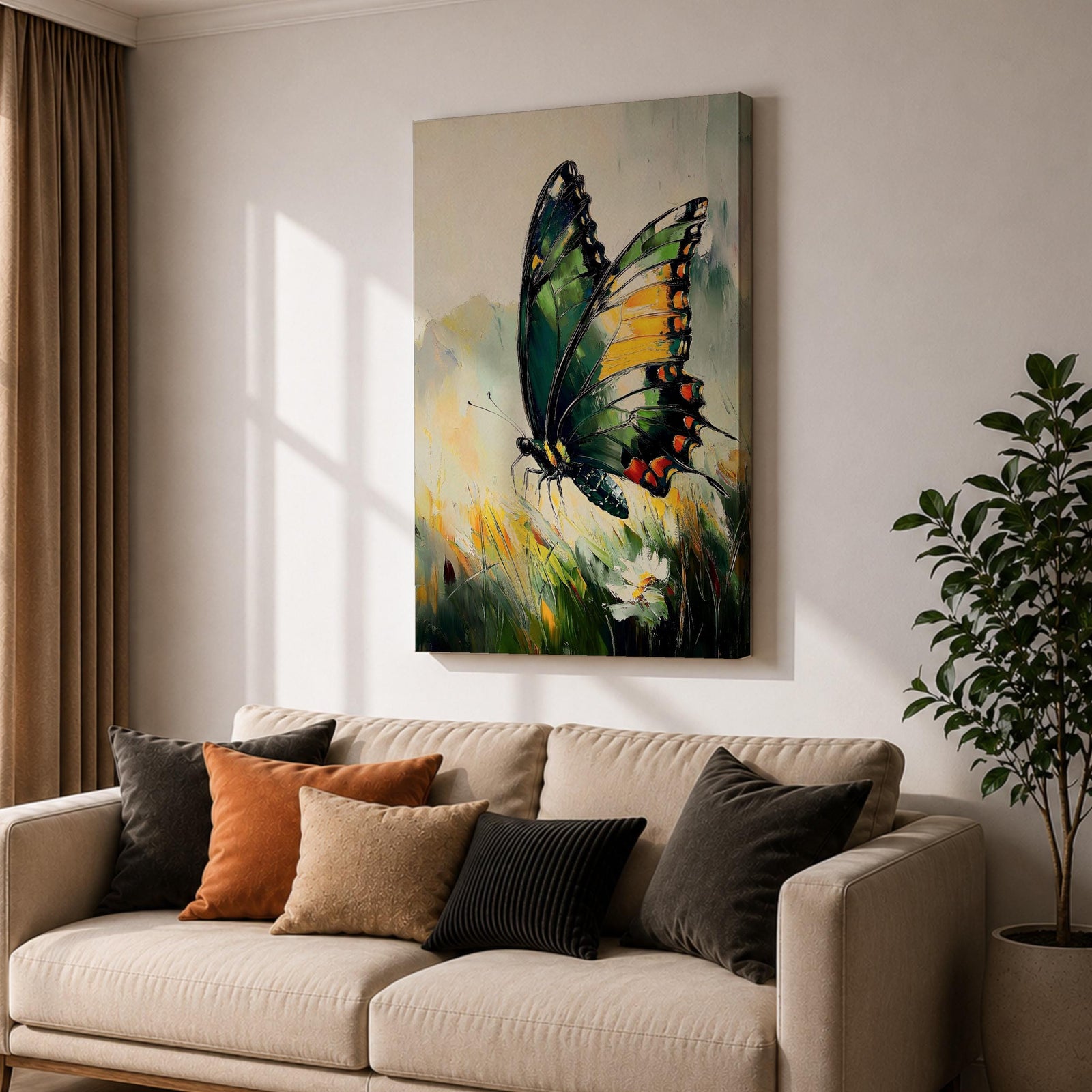 Butterfly Garden Wall Art Wild Insect Nature Gift Living Room Bedroom Office Home Decor