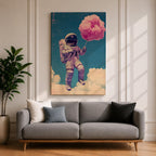 Astronaut Space Wall Art Cotton Candy Fantasy Gift Cloud Kids Nursery Room Home Decor