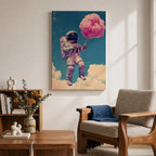 Astronaut Space Wall Art Cotton Candy Fantasy Gift Cloud Kids Nursery Room Home Decor