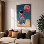 Astronaut Space Wall Art Cotton Candy Fantasy Gift Cloud Kids Nursery Room Home Decor
