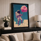 Astronaut Space Wall Art Cotton Candy Fantasy Gift Cloud Kids Nursery Room Home Decor