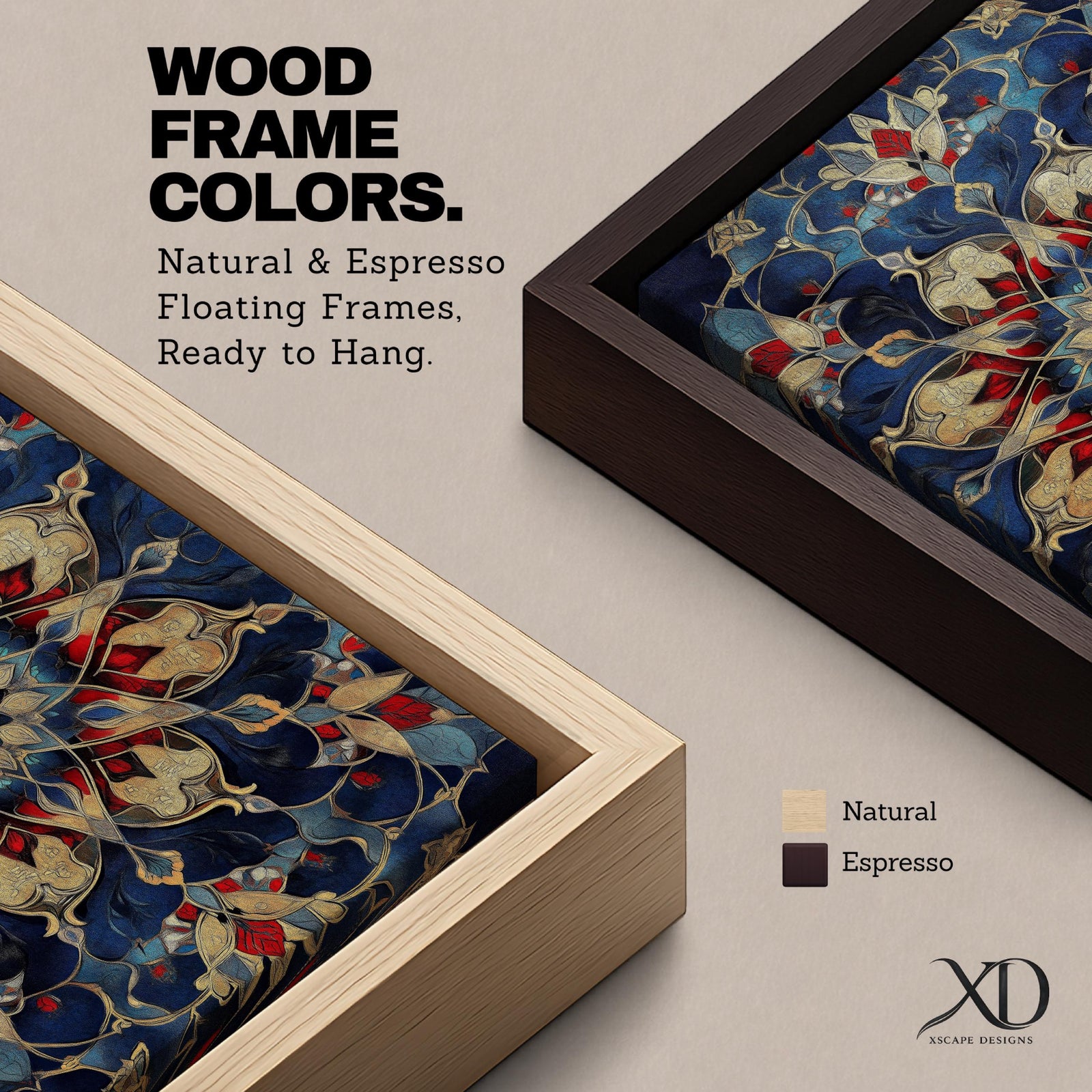 Intricate Islamic geometric mandala pattern featuring symmetrical arabesque floral motifs in deep blue, gold, and red tones arranged in a radial mosaic design, creating an ornate ornamental pattern inspired by traditional Islamic tilework and decorative architecture.