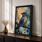 Kingfisher Bird Wall Art Wildlife Nature Halcyon King Mosaic Gift Living Room Home Decor