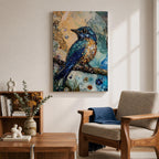 Kingfisher Bird Wall Art Wildlife Nature Halcyon King Mosaic Gift Living Room Home Decor