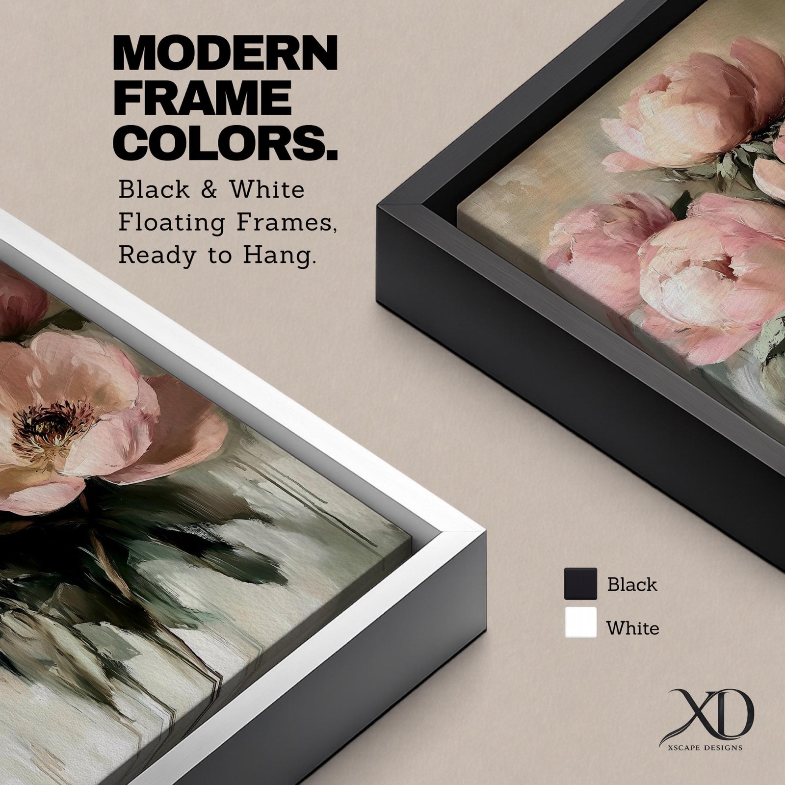 A framed watercolor painting of a peony bouquet featuring soft pink blooms with lush green leaves. The floral arrangement is rendered in a vintage botanical style with delicate brush strokes and subtle shading, capturing the natural beauty and texture of the flowers against a muted background.
