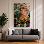Bird Wild Wall Art Songbird Branch Stained Glass Nature Gift Living Room Home Decor