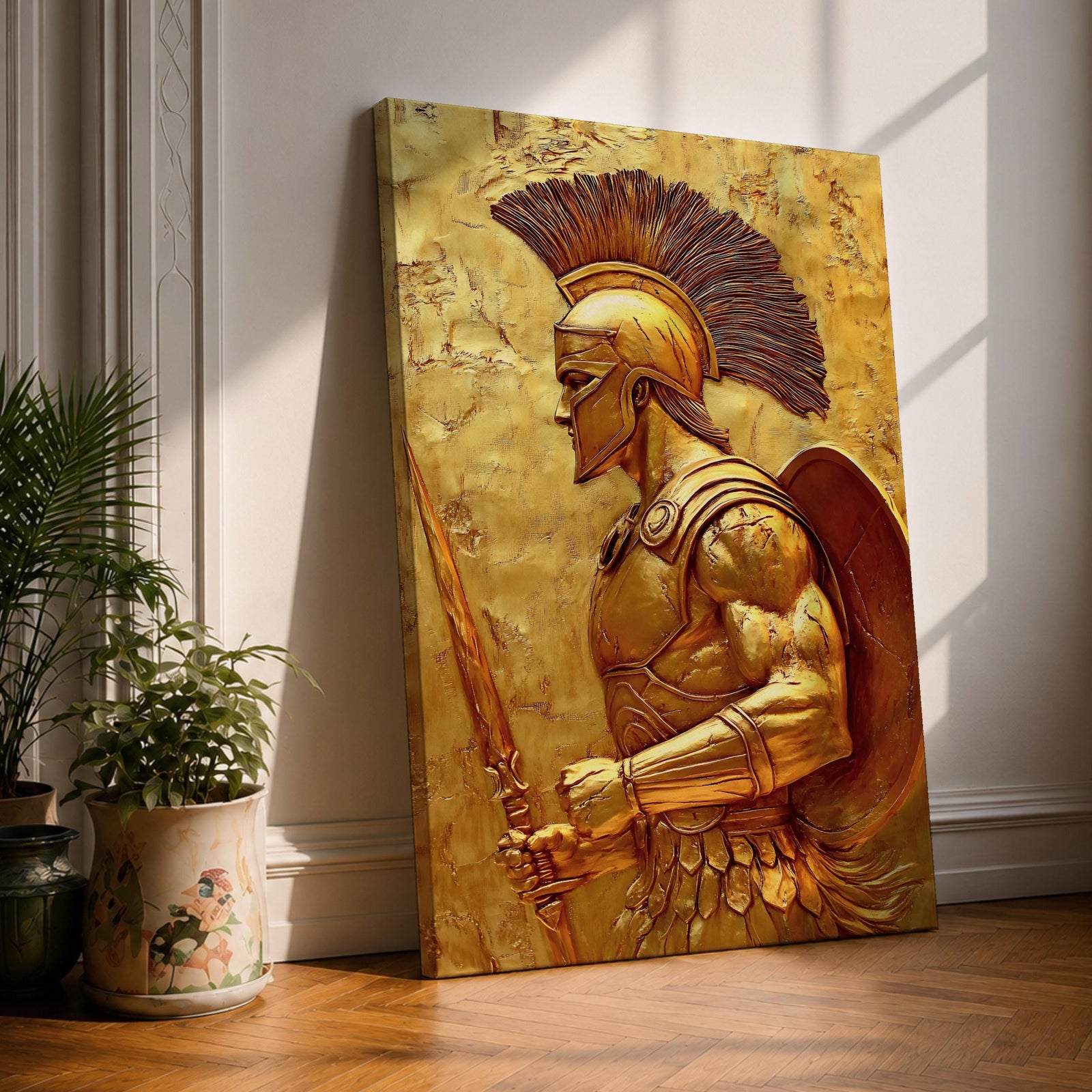 Spartan Warrior Ancient Greek Wall Art Hoplite Epic Mythology Gift Living Room Home Decor