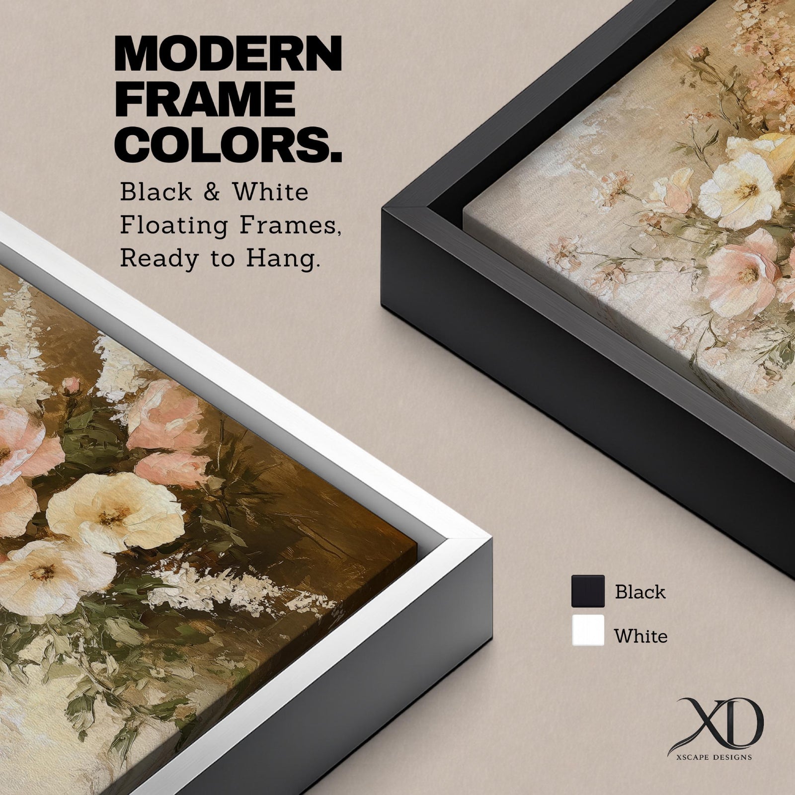 A vintage-style floral bouquet painting featuring soft pastel flowers including large blooms and delicate foliage arranged in a natural, rustic composition. The artwork has a textured, painterly quality with a warm, muted color palette emphasizing botanical beauty in a classic vintage style.