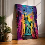 Statue Liberty American Monument Wall Art Lady Freedom Abstract Gift Living Room Home Decor