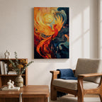 Phoenix Mythical Bird Wall Art Firebird Mythology Symbol Abstract Gift Living Room Home Decor