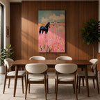 Horses Wild Animal Wall Art Meadow Landscape Nature Gift Living Room Home Decor