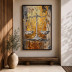Scales Justice Wall Art Libra Zodiac Mythology Abstract Law Gift Court Office Home Decor