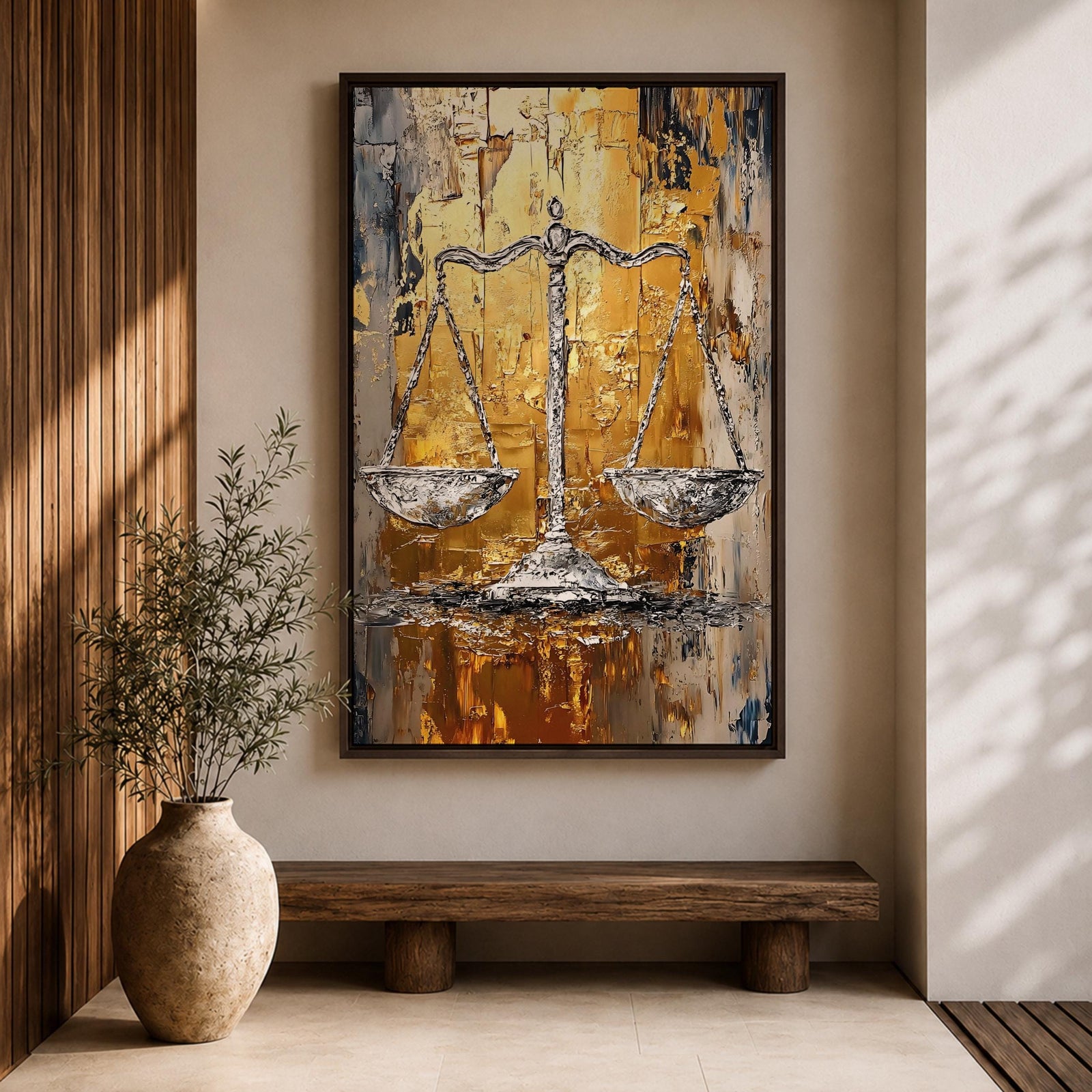 Scales Justice Wall Art Libra Zodiac Mythology Abstract Law Gift Court Office Home Decor
