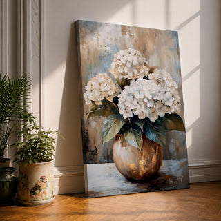 Hydrangea Floral Wall Art Bouquet Flower Botanical Vintage Nature Gift Living Room Home Decor