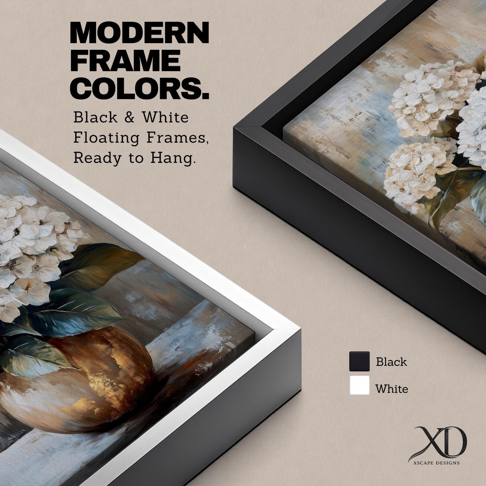 Hydrangea Floral Wall Art Bouquet Flower Botanical Vintage Nature Gift Living Room Home Decor