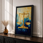 Scales Legal Symbol Wall Art Libra Abstract Mythology Gift Court Office Justice Home Decor