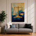 Scales Legal Symbol Wall Art Libra Abstract Mythology Gift Court Office Justice Home Decor