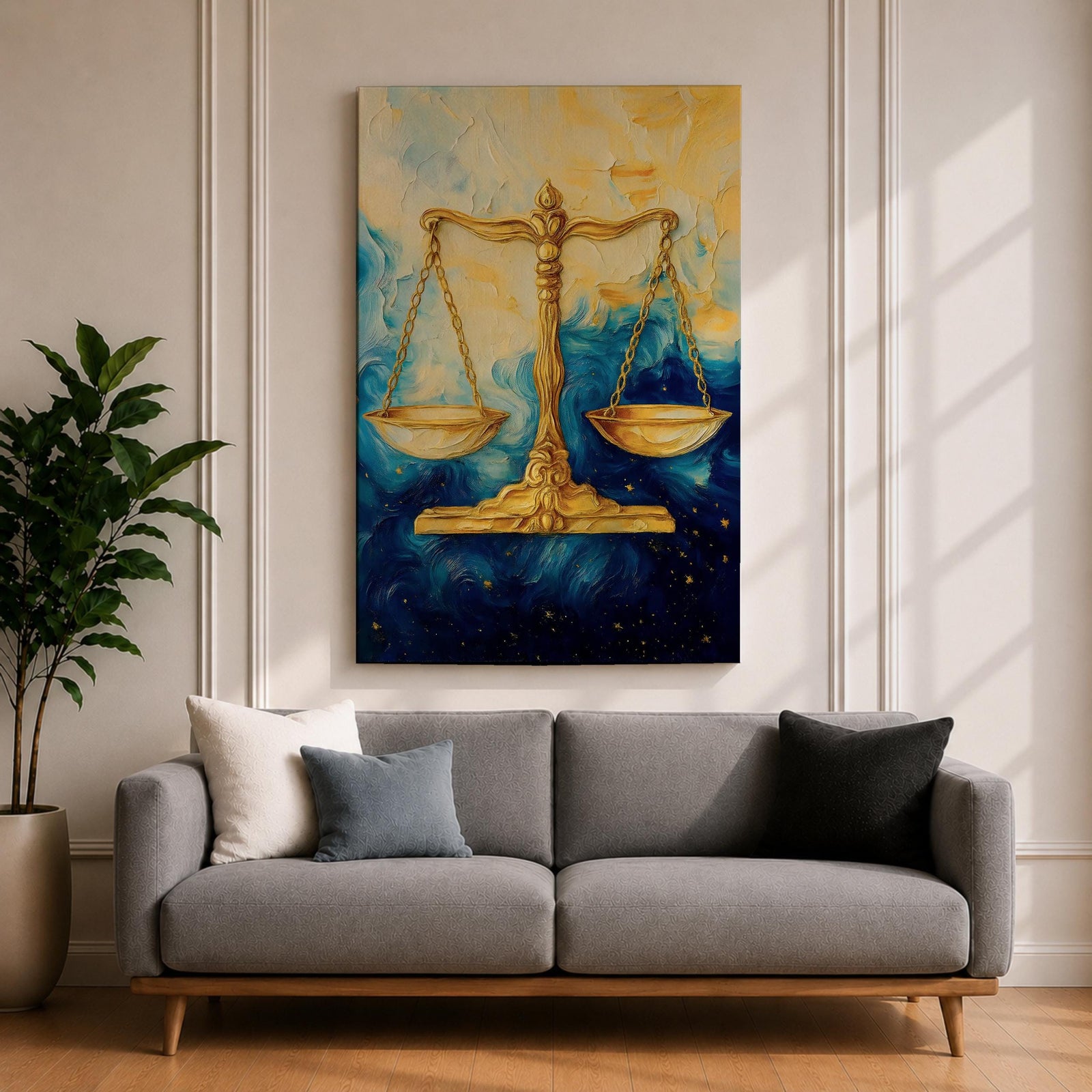 Scales Legal Symbol Wall Art Libra Abstract Mythology Gift Court Office Justice Home Decor