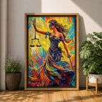 Lady Justice Legal Symbol Wall Art Themis Abstract Mythology Gift Law Office Home Decor