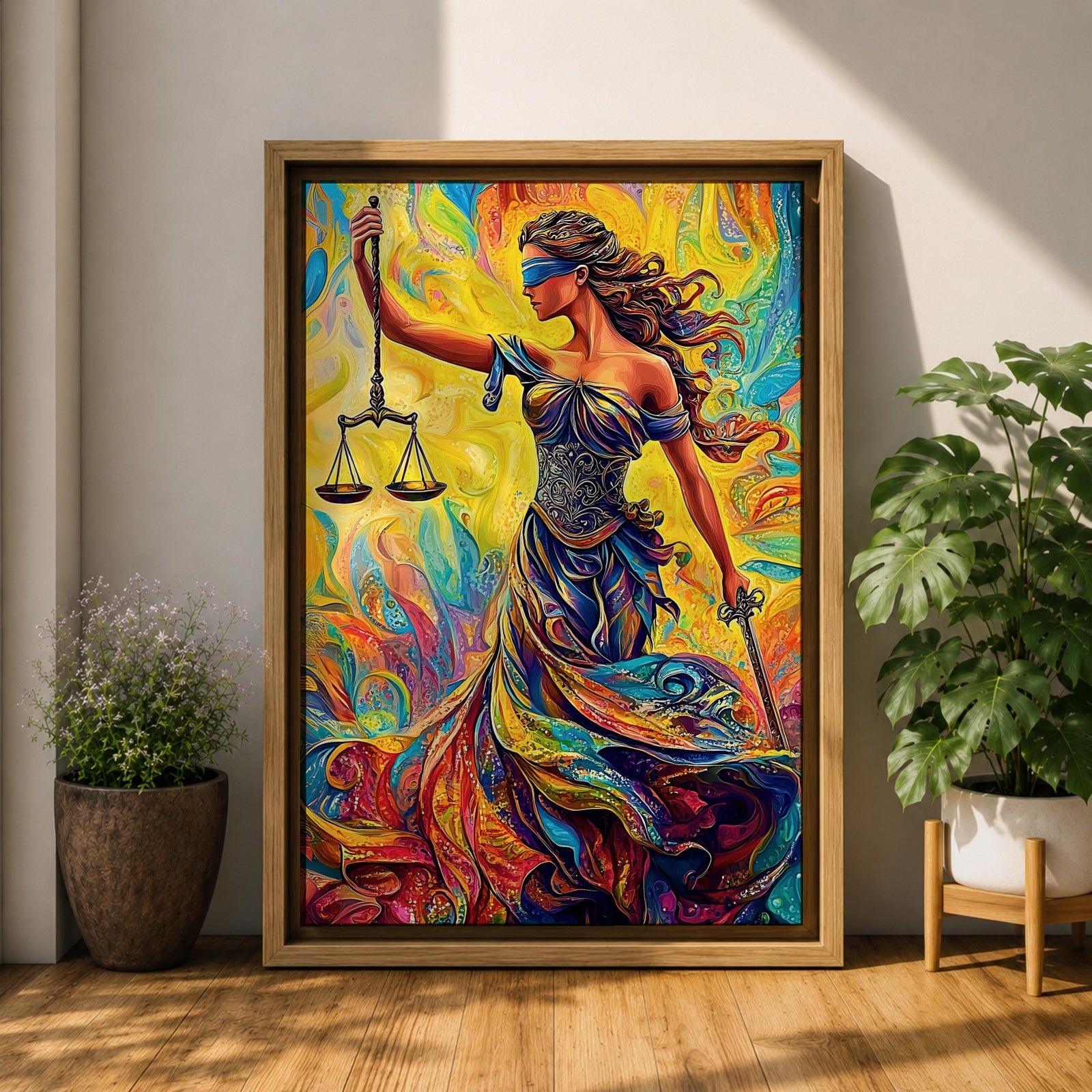 Lady Justice Legal Symbol Wall Art Themis Abstract Mythology Gift Law Office Home Decor