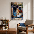 Cafe Patio Wall Art European Outdoor Bistro Floral Travel Gift Dining Room Home Decor
