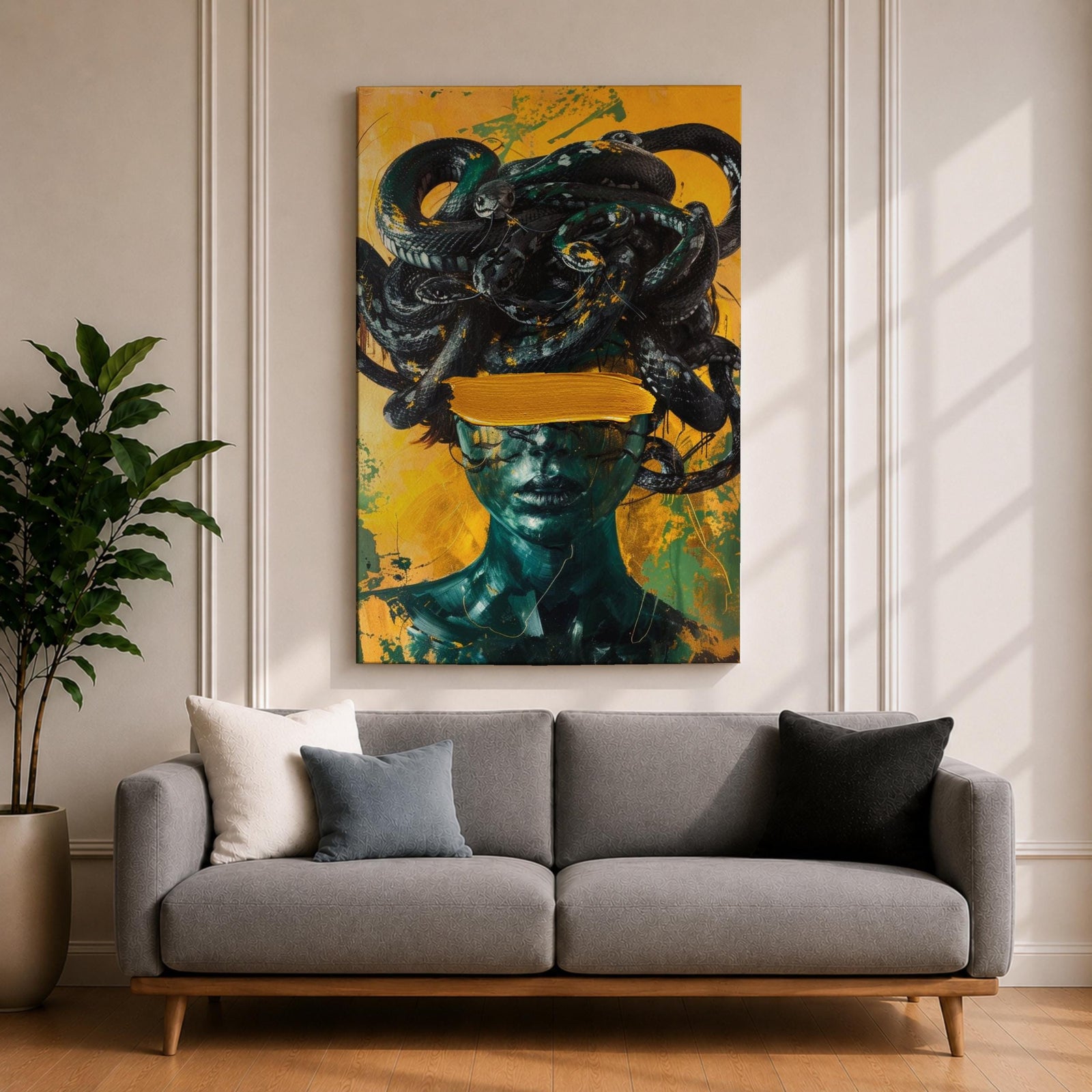 Medusa Ancient Greek Wall Art Gorgon Mythology Symbol Iconic Gift Living Room Home Decor