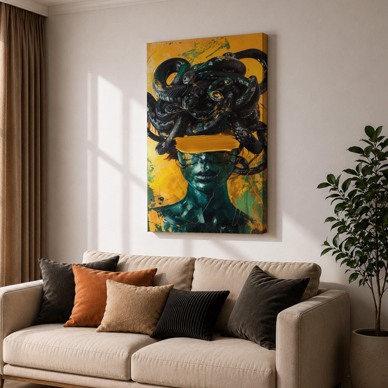 Medusa Ancient Greek Wall Art Gorgon Mythology Symbol Iconic Gift Living Room Home Decor
