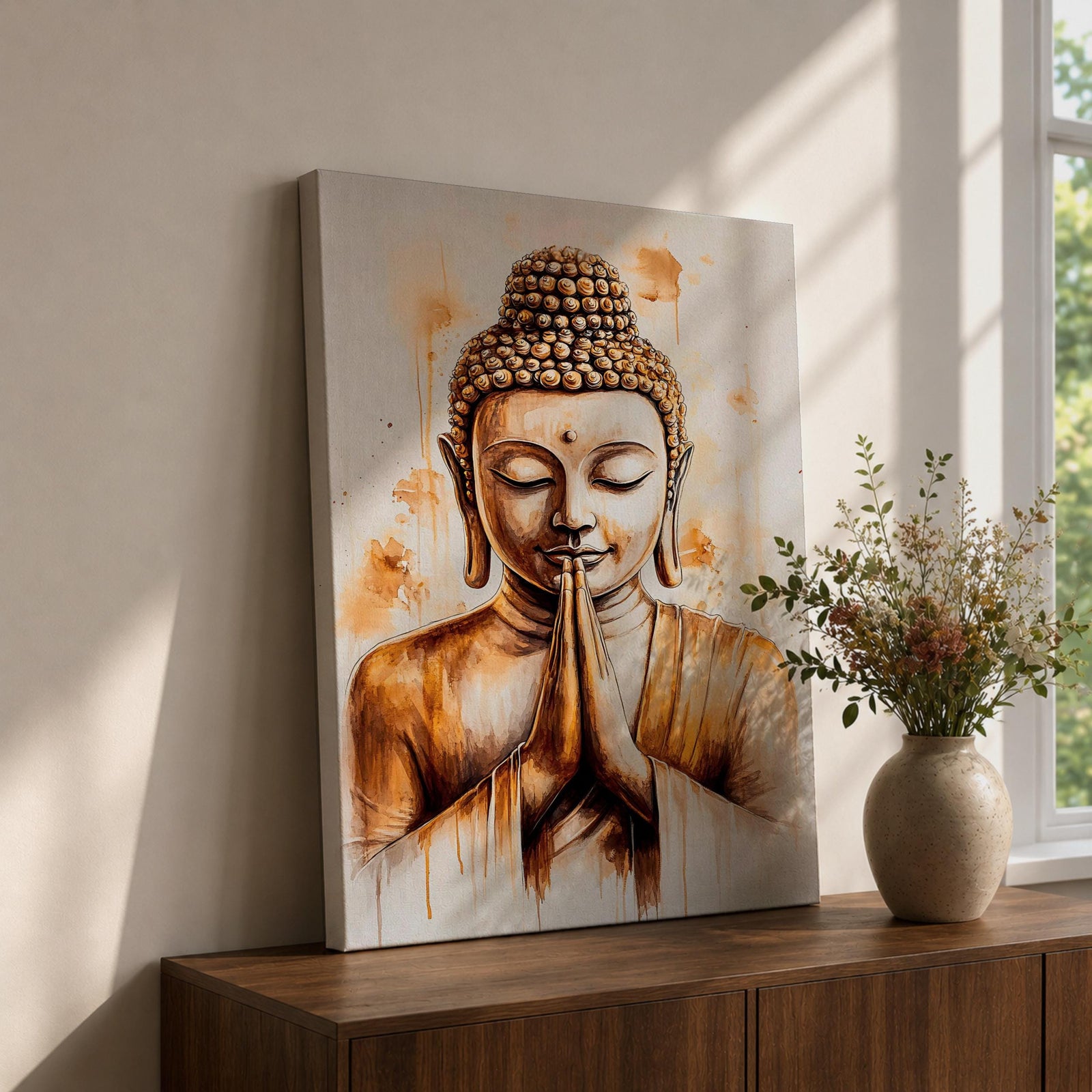 Buddha Buddhist Wall Art Gautama Religious Symbol Gift Meditation Yoga Zen Room Home Decor