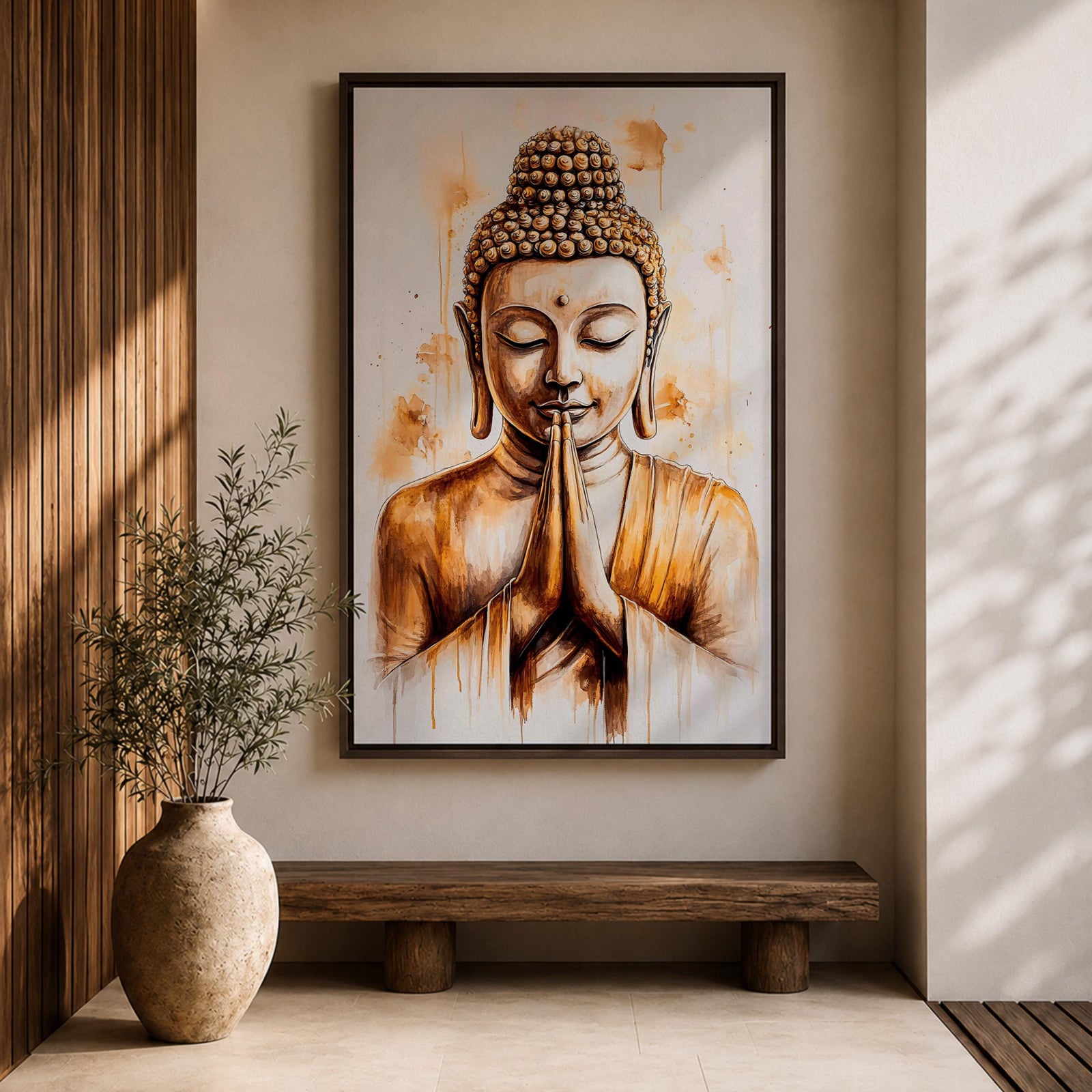 Buddha Buddhist Wall Art Gautama Religious Symbol Gift Meditation Yoga Zen Room Home Decor
