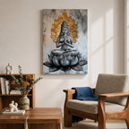 Lotus Buddha Wall Art Buddhist Deity Religious Gift Meditation Zen Room Home Decor Interior