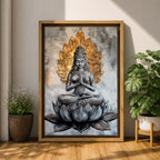 Lotus Buddha Wall Art Buddhist Deity Religious Gift Meditation Zen Room Home Decor Interior
