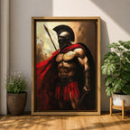 Spartan Warrior Greek Soldier Wall Art Hoplite Hero Historical Gift Living Room Home Decor